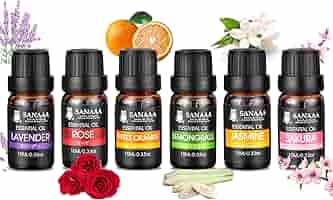 エッセンシャルオイル 6本セット Amazon.co.jp: SANAAA アロマオイル 6種セット